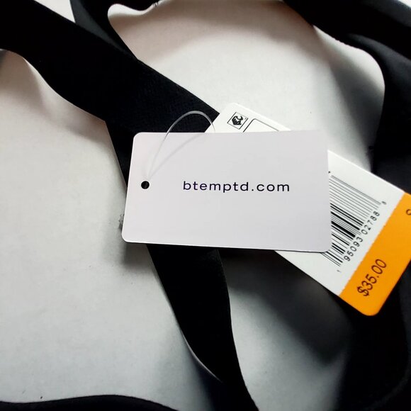 B.TemptD Sport Black Racerback Sports Bra Size Small Nylon/Spandex Blend - Picture 7 of 9